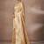 Beige woven design sarees with blouse piece