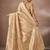Beige woven design sarees with blouse piece