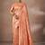 Orange woven design banarasi sarees with blouse piece