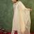 White embroidered liva kurta trouser dupatta set