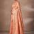 Orange woven design banarasi sarees with blouse piece