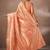 Orange woven design banarasi sarees with blouse piece
