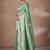Green woven design sarees with blouse piece