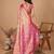 Pink zari woven design saree