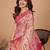 Pink zari woven design saree