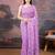 Lavender sequinned embellished saree with blouse piece
