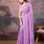 Lavender sequinned embellished saree with blouse piece