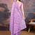 Lavender sequinned embellished saree with blouse piece
