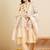 Off white embroidered silk blend kurta trouser dupatta set