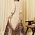 Cream embroidered viscose rayon kurta trouser dupatta set