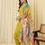 Green embroidered viscose rayon kurta trouser dupatta set