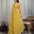 Yellow embellished beads & stones saree with blouse piece
