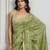 Lime embroidered saree