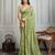 Lime embroidered saree