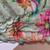 Lime embellished embroidered linen blend saree