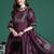 Maroon printed pure cotton kurta trouser dupatta set