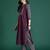 Maroon printed pure cotton kurta trouser dupatta set
