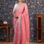 Mauve embroidered poly georgette sarees