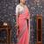 Mauve embroidered poly georgette sarees