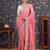 Mauve embroidered poly georgette sarees