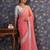 Mauve embroidered poly georgette sarees