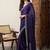 Purple beads and stones embellished organza saree