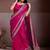 Pink embroidered saree with unstitched blouse