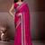 Pink embroidered saree with unstitched blouse