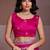 Pink embroidered saree with unstitched blouse