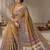 Gold printed tussar sarees blouse piece