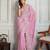 Pink floral embroidered heavy work saree with unstitched blouse