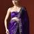 Purple embroidered sarees with blouse piece