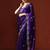 Purple embroidered sarees with blouse piece