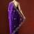 Purple embroidered sarees with blouse piece