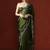 Green embroidered sarees with blouse piece