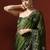 Green embroidered sarees with blouse piece
