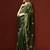 Green embroidered sarees with blouse piece