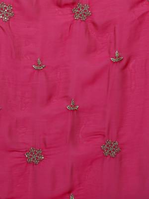 Pink embroidered sarees with blouse piece 5