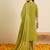 Green printed pure cotton kurta trouser dupatta set