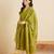 Green printed pure cotton kurta trouser dupatta set