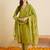 Green printed pure cotton kurta trouser dupatta set
