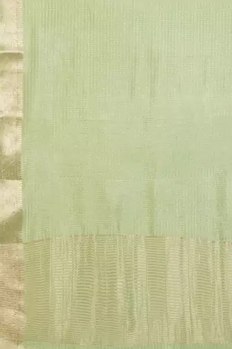 Green ethnic woven design zari saree
