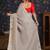 Grey ethnic woven design banarasi saree with unstitched blouse