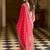 Cream embroidered silk blend kurta trouser dupatta set
