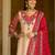 Cream embroidered silk blend kurta trouser dupatta set