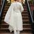 Cream embroidered pure cotton kurta trouser dupatta set