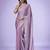Mauve women embroidered beads and stones saree
