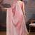 Peach women pastels embroidered saree