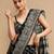Black woven design zari banarasi saree