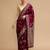 Maroon woven design banarasi saree